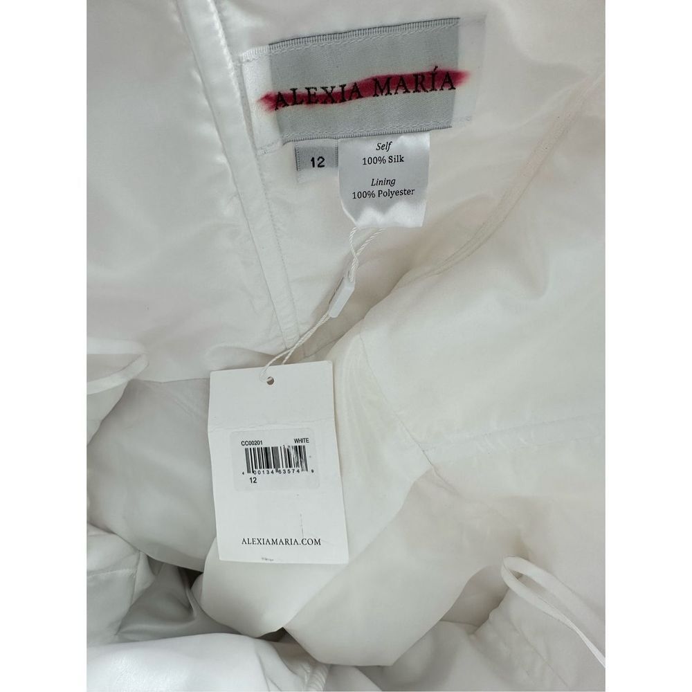 Alexia Maria Silk Faille Strapless Mini Dress US 12 $1450 - Picture 6 of 6
